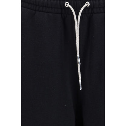 Black Cotton Athletic Pants