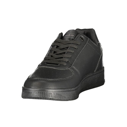 Black Polyurethane Men's Sneaker