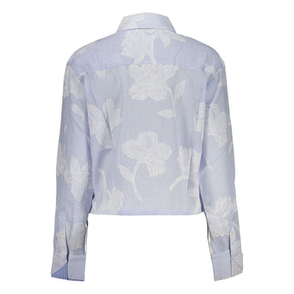 Azzurro Cotton Women Shirt