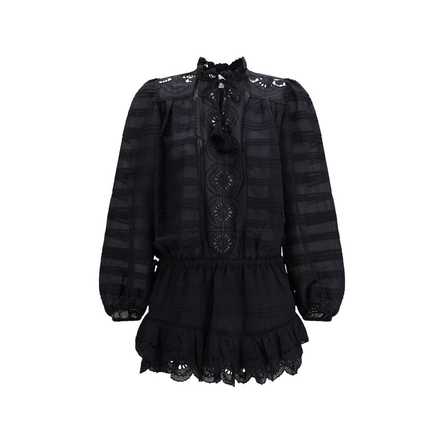 Black Cotton Casual Dress