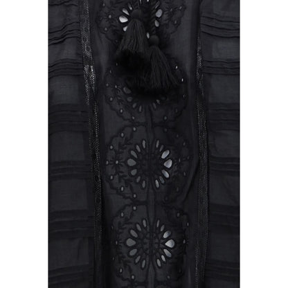 Black Cotton Casual Dress