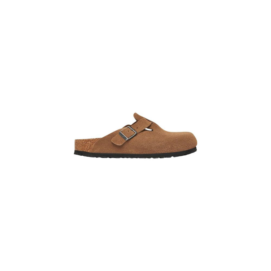 Beige Suede Leather Mules