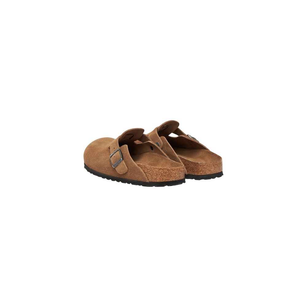 Beige Suede Leather Mules