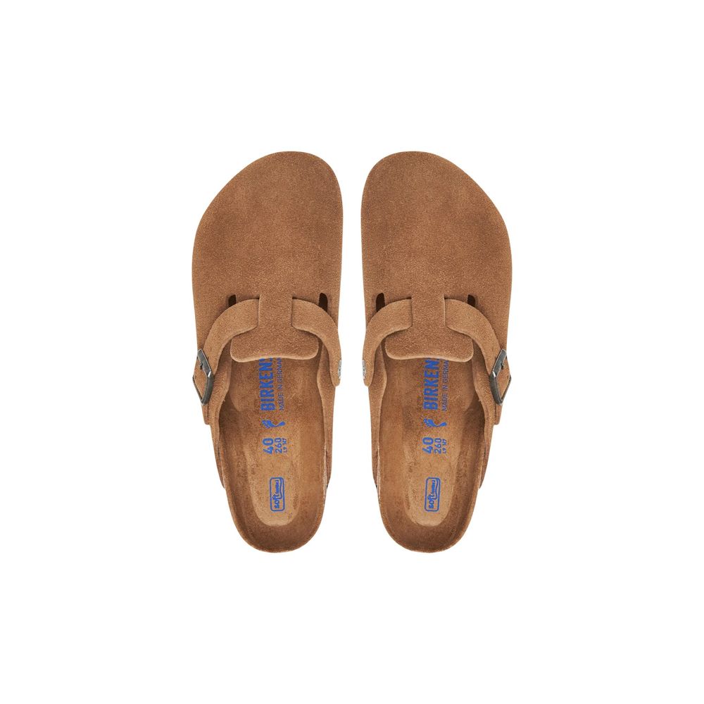 Beige Suede Leather Mules