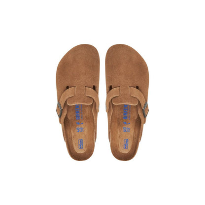Beige Suede Leather Mules