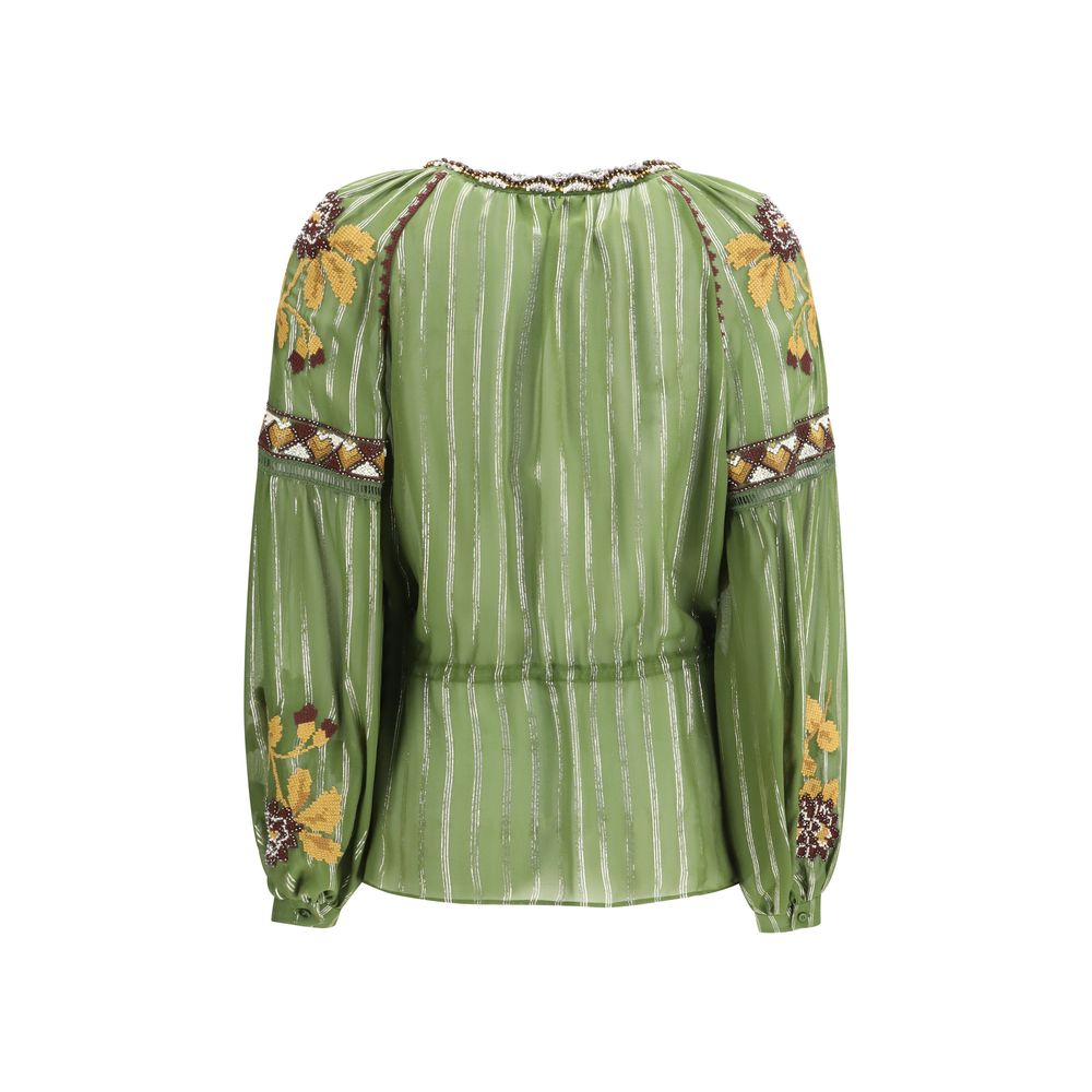Bicolor Silk Shirt