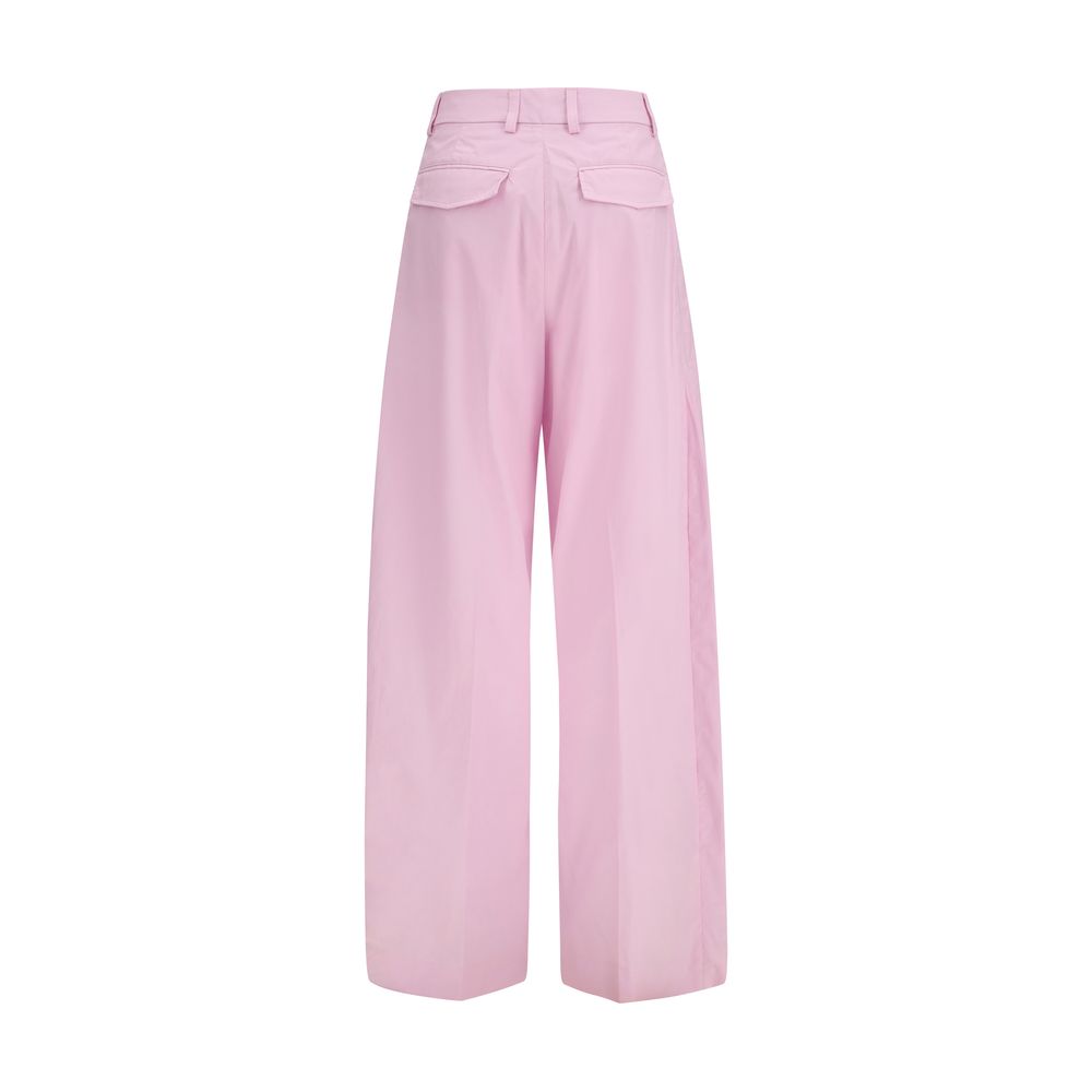 Multicolor Cotton Casual Pants