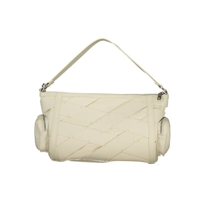White Polyurethane Women's Shoulder Bag