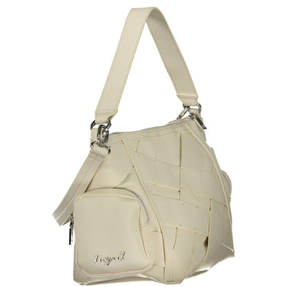 White Polyurethane Women's Shoulder Bag