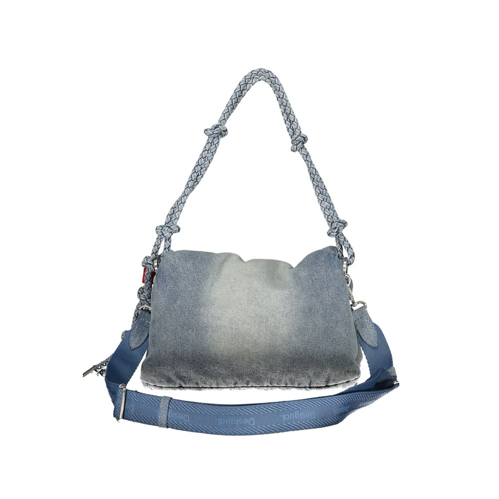 Blue Cotton Women Handbag