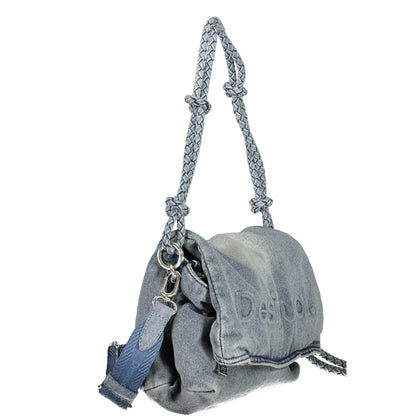 Blue Cotton Women Handbag