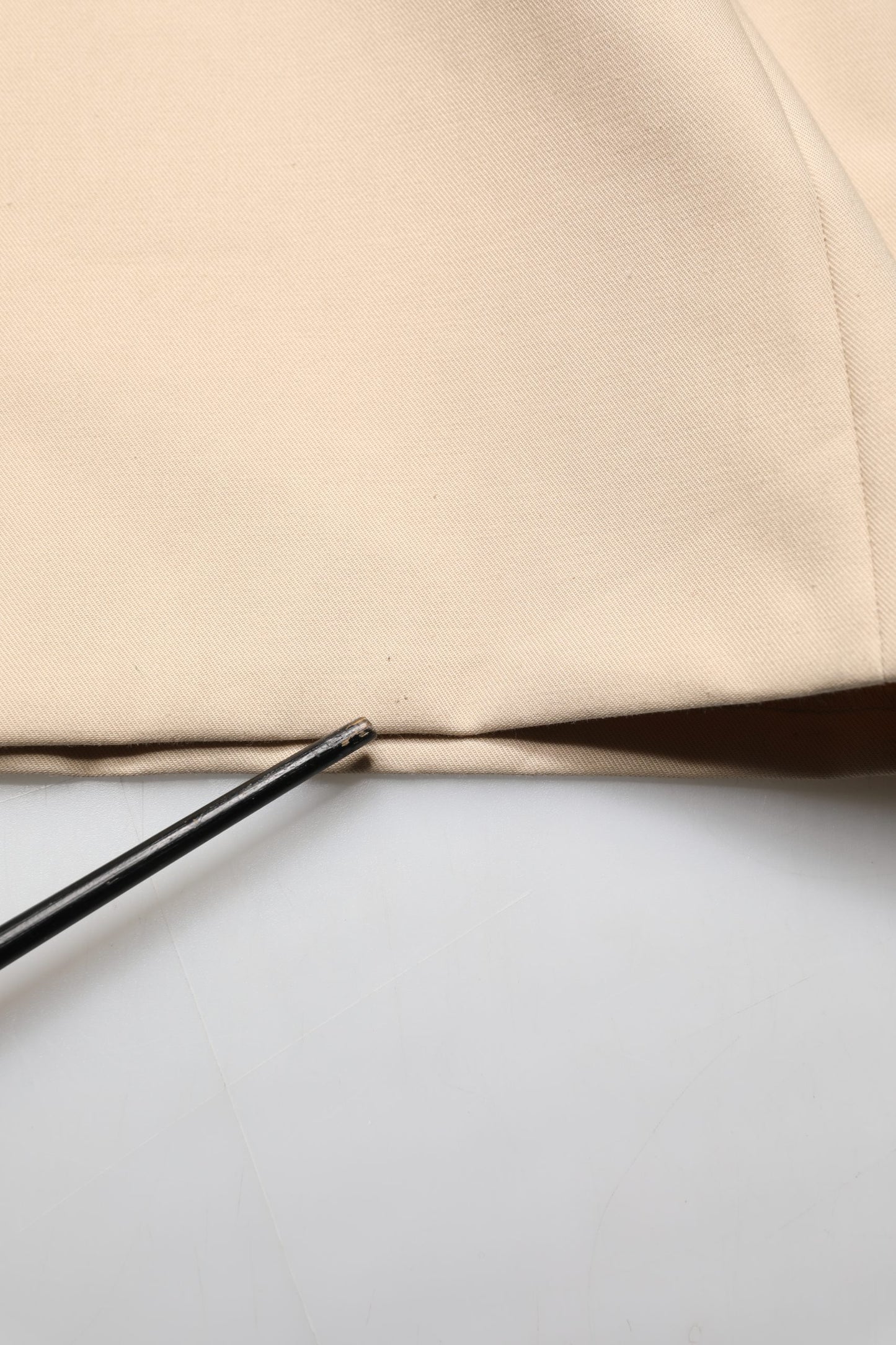 Beige Cotton Straight Men Dress Trouser Pants