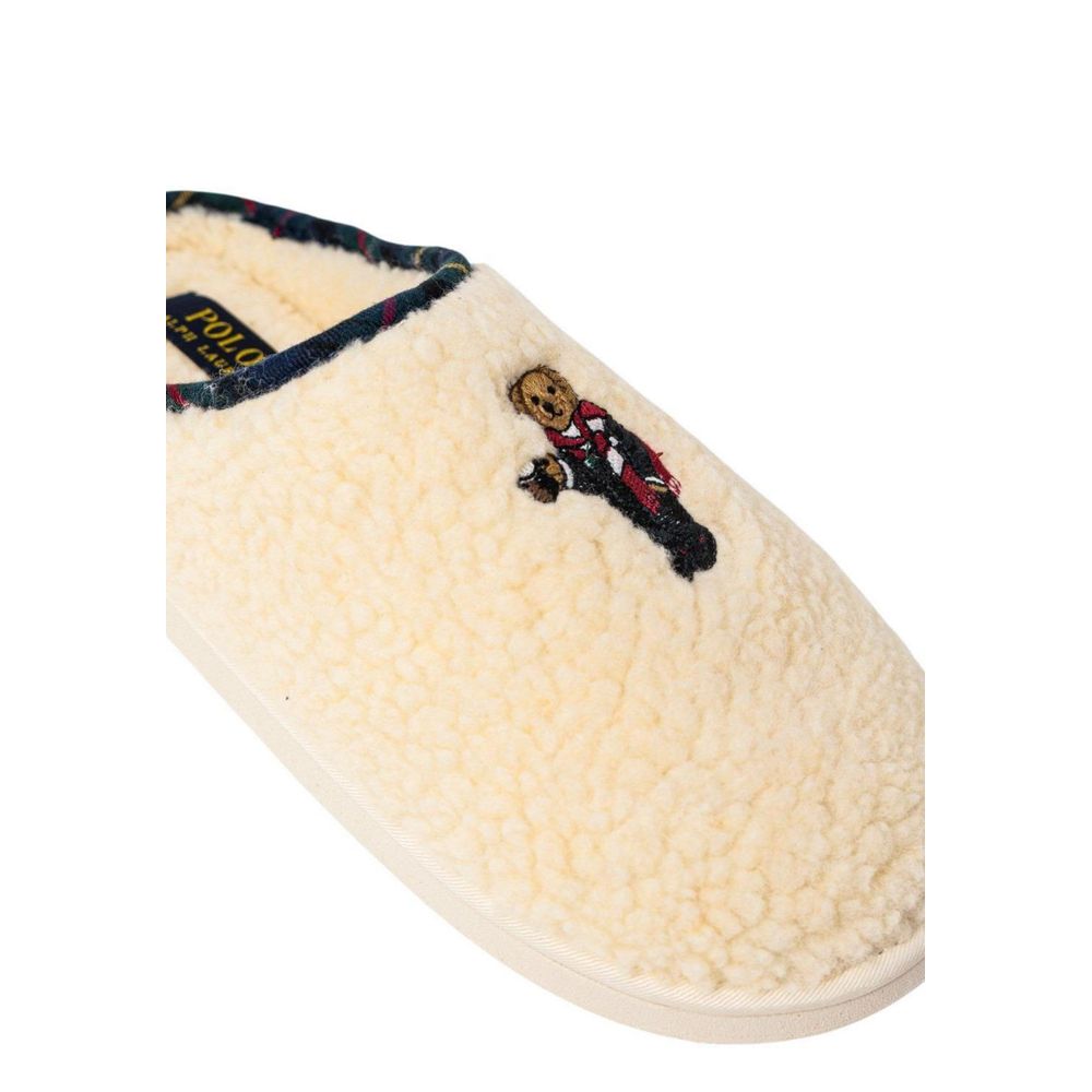 Beige Cotton Slippers