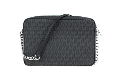 Michael Kors Jet Set Large East West Crossbody Black MK Signature