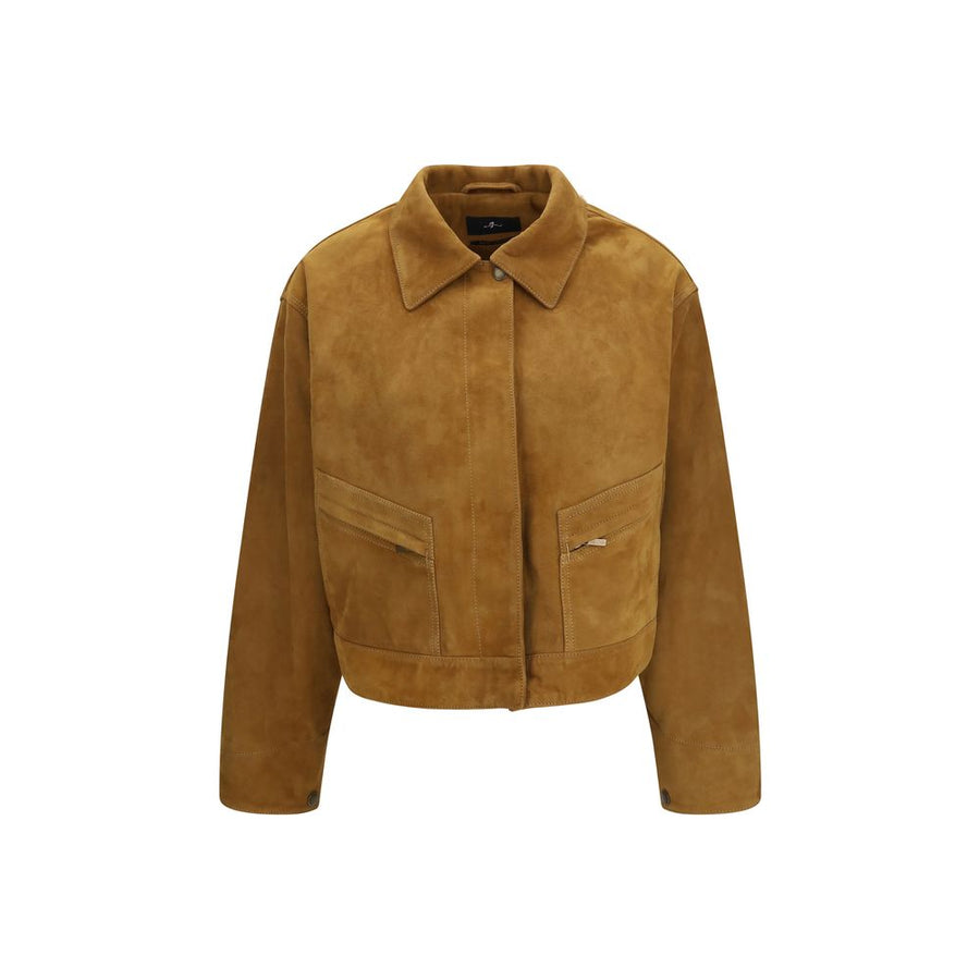 Beige Suede Leather Coat