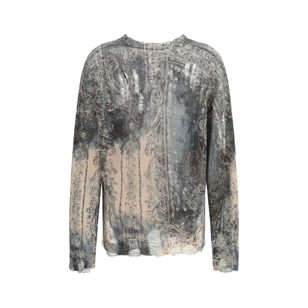 Blue Linen Sweatshirt