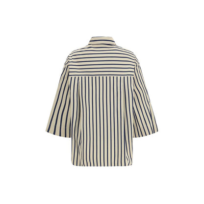 Blue Cotton Pattern Shirt
