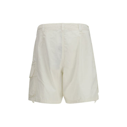 White Cotton Bermuda Shorts