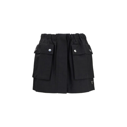Gray Linen Mini Skirt