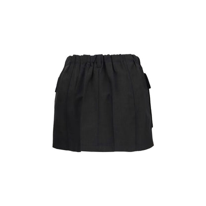 Gray Linen Mini Skirt