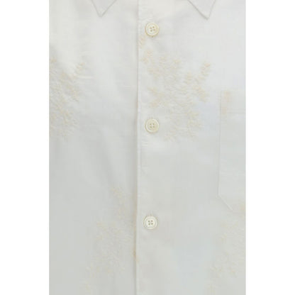 White Cotton Pattern Shirt