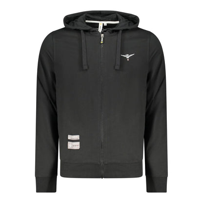 Black Cotton Men's Hoodie
