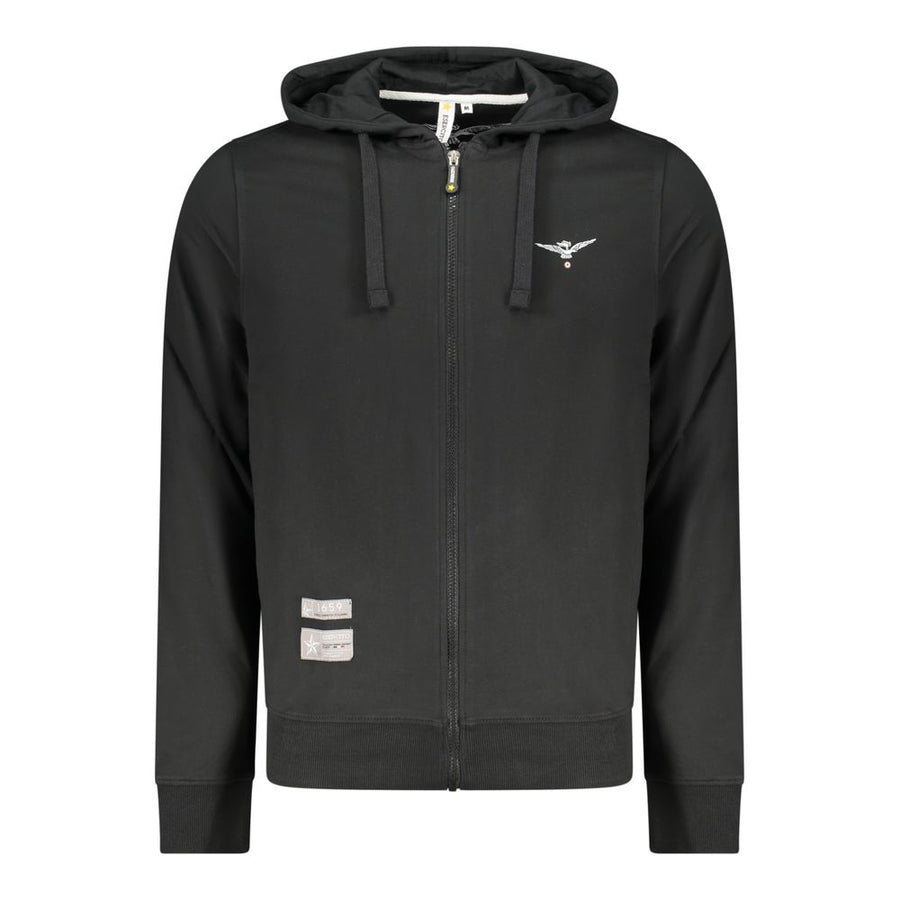 Black Cotton Men's Hoodie
