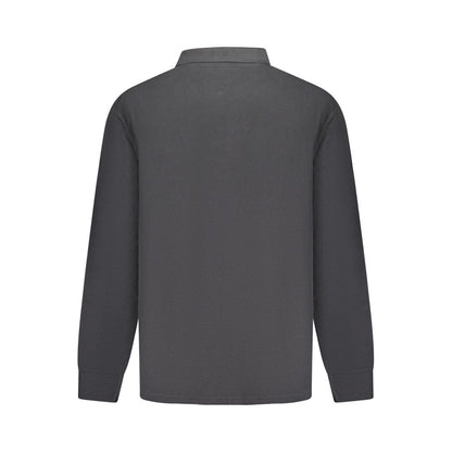 Black Cotton Men Polo Shirt