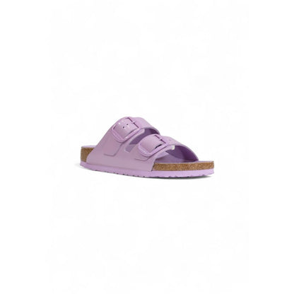 Purple Vegan Leather Flat Sandals