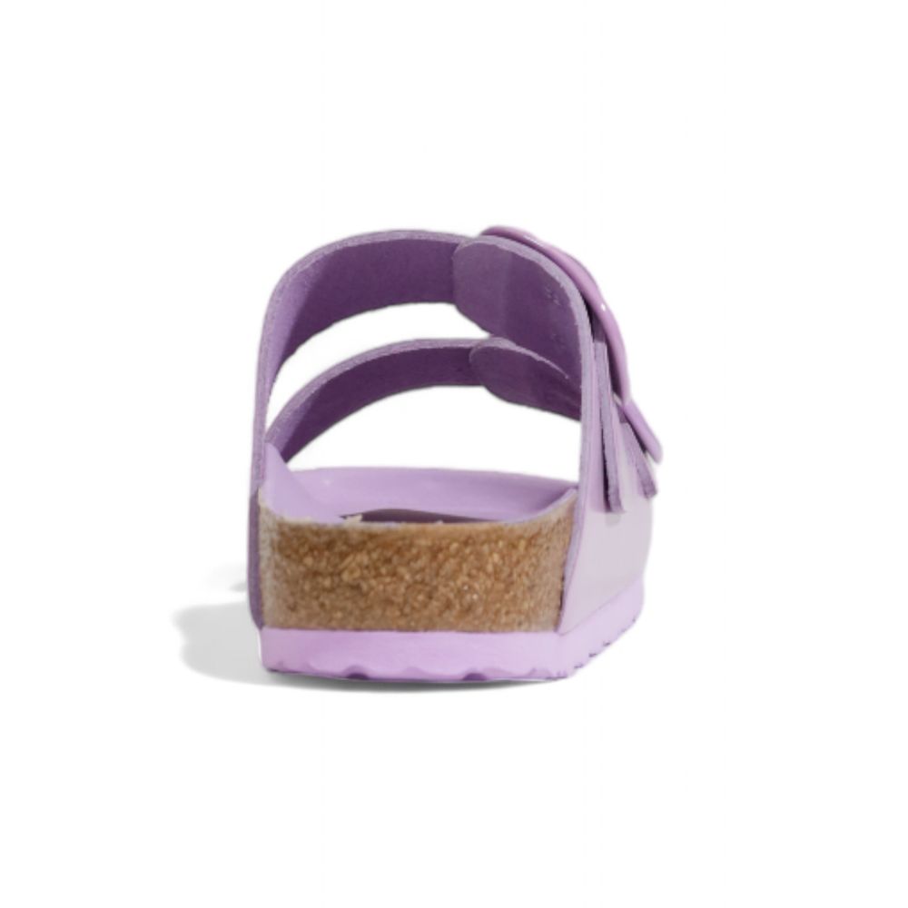 Purple Vegan Leather Flat Sandals