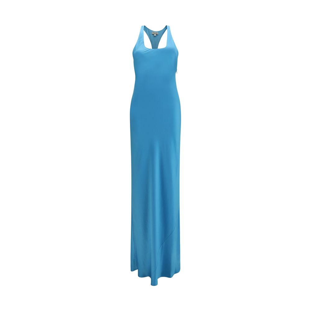 Blue Silk Casual Dress