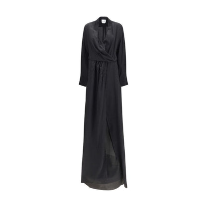 Black Silk Long Dress