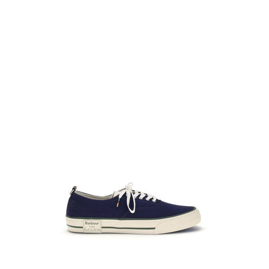 Blue Cotton Low Top Sneakers