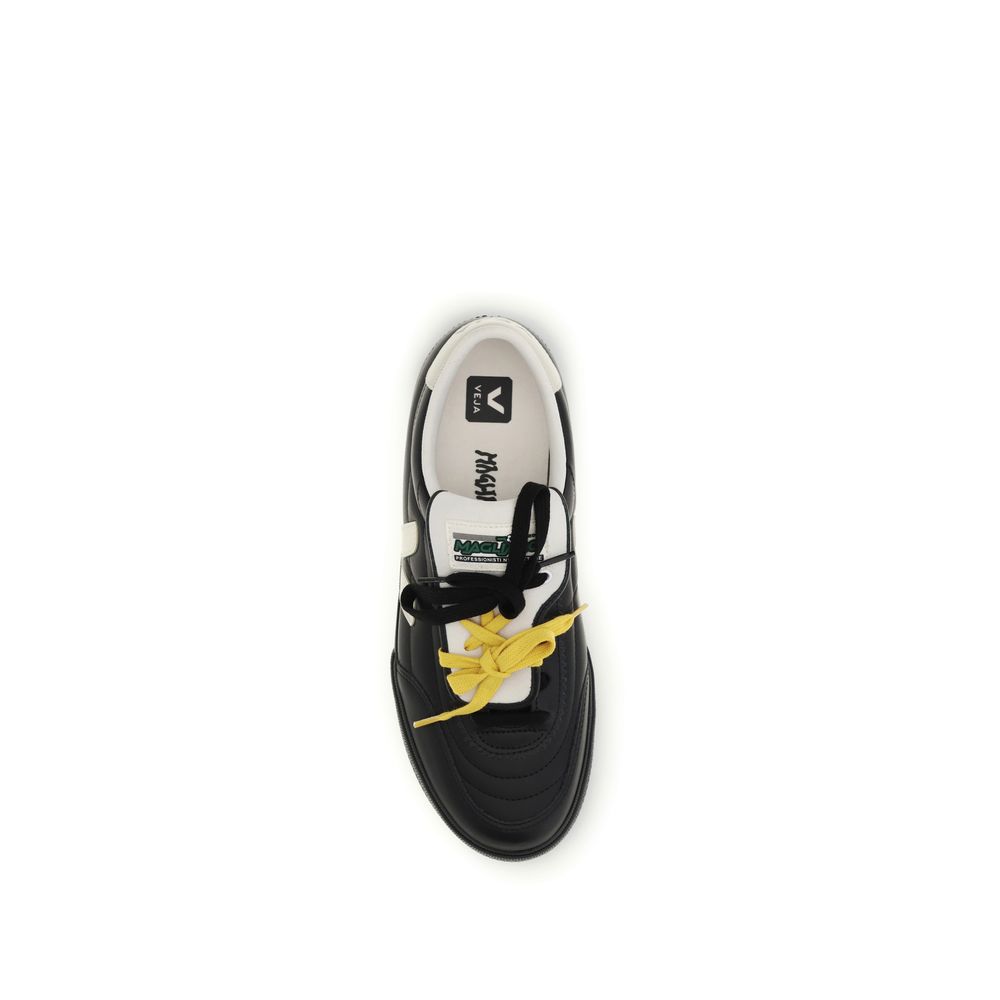 Black Calf Leather Bos Taurus Athletic Sneakers