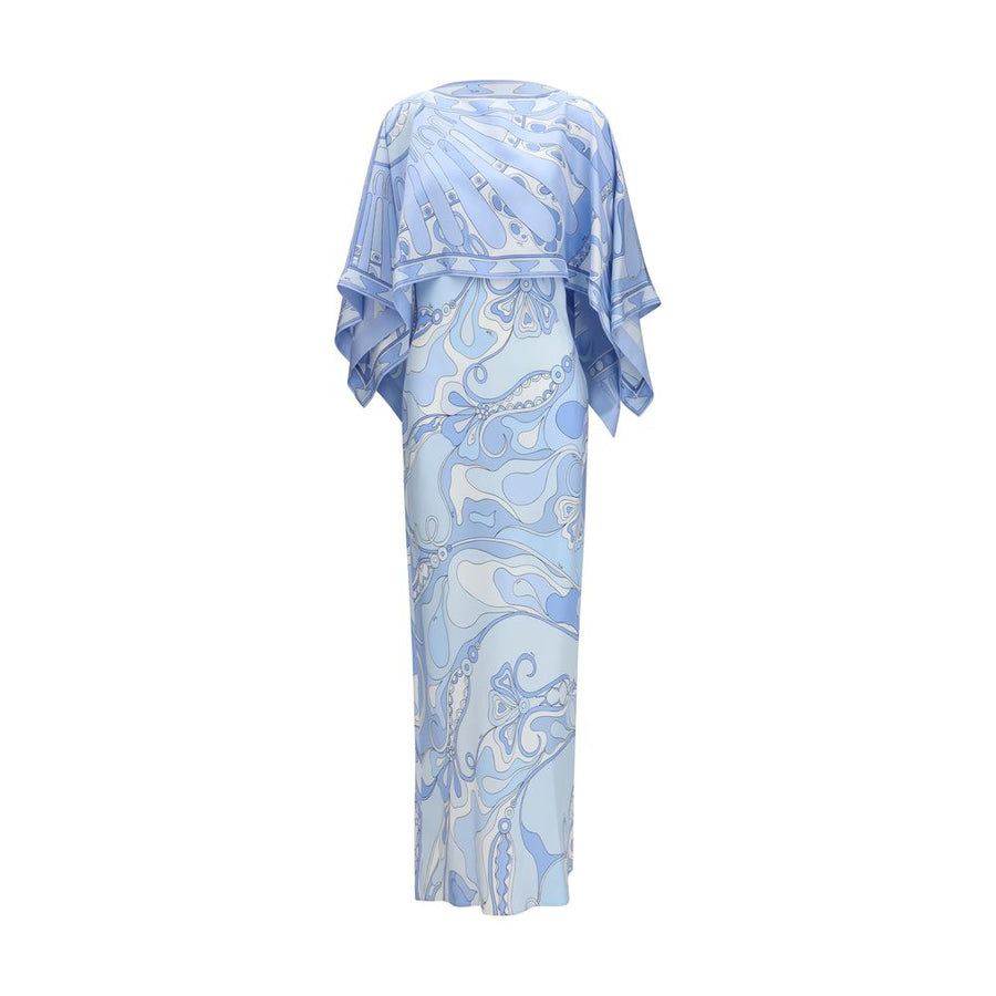 Blue Silk Long Dress