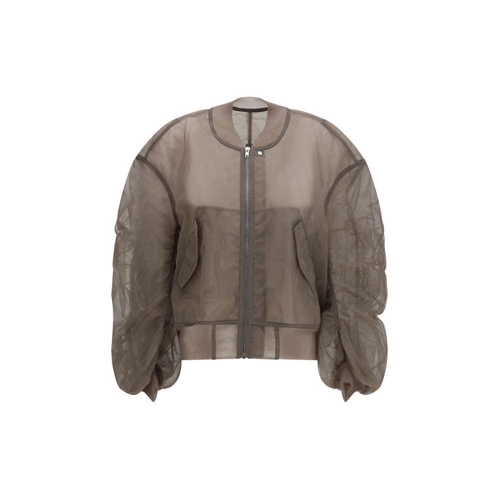 Gray Nylon Bomber