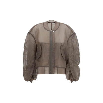 Gray Nylon Bomber