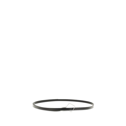 Black Calf Leather Bos Taurus Thin Belt