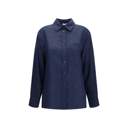 Blue Linen Dress Shirt