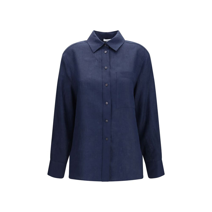 Blue Linen Dress Shirt