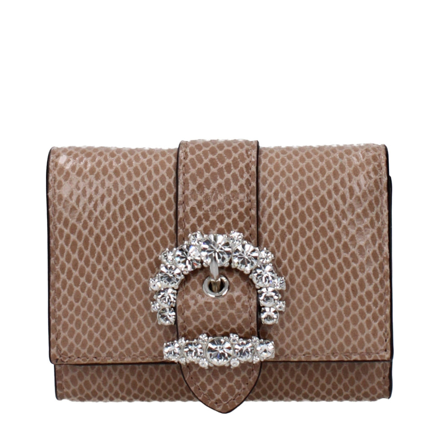 Beige Leather Wallet