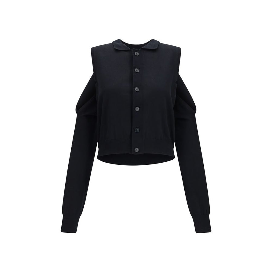 Black Cotton Cardigan