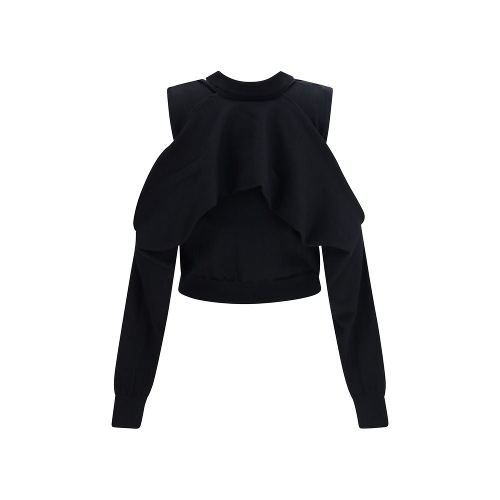 Black Cotton Cardigan