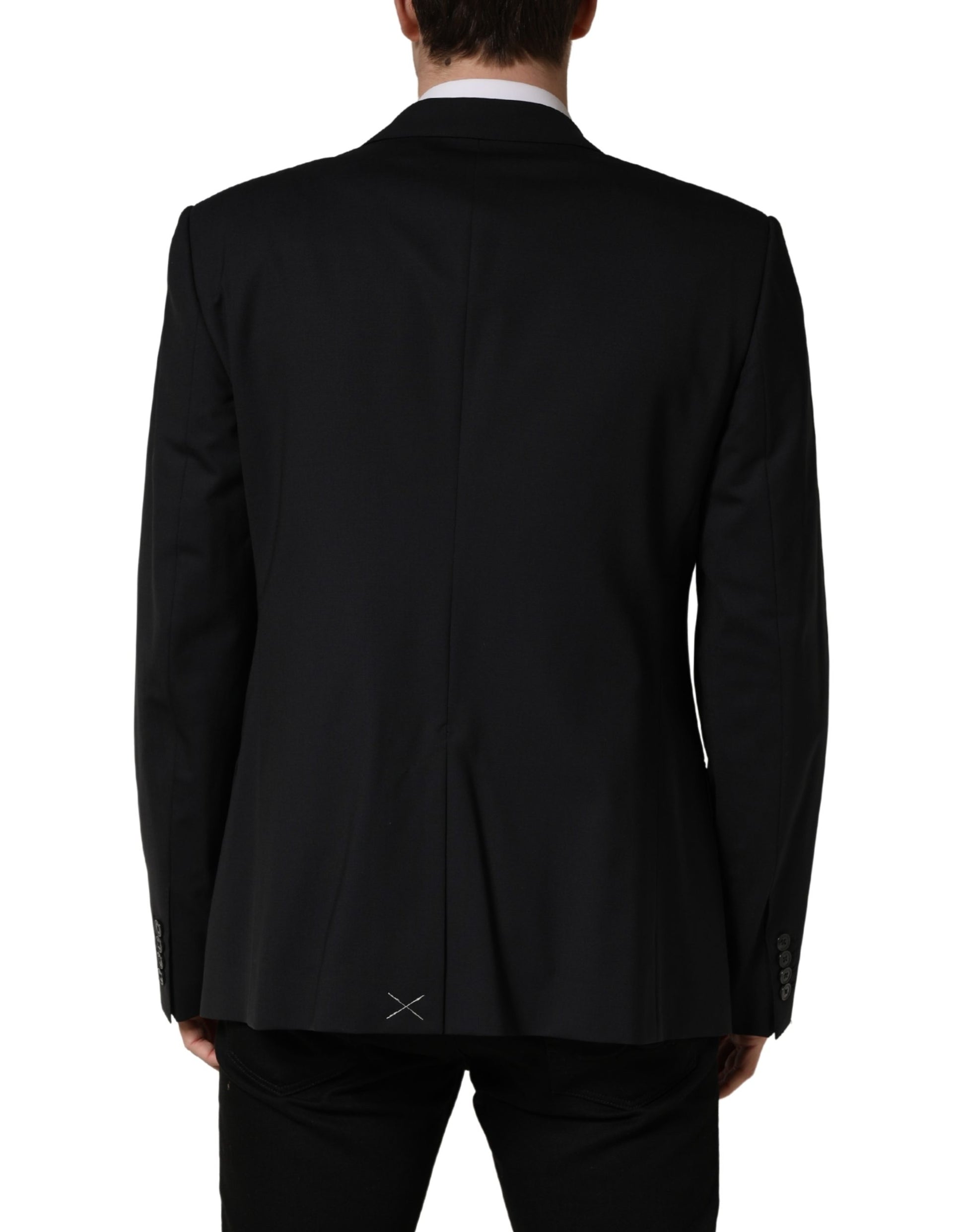 Blue Single Breasted 2 Button Suit Jacket