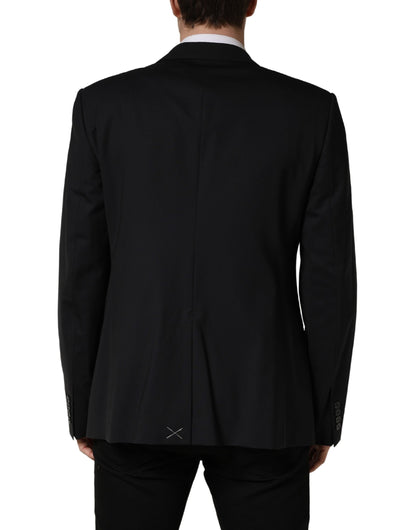 Blue Single Breasted 2 Button Suit Jacket