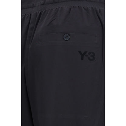 Black Polyester Bermuda Shorts