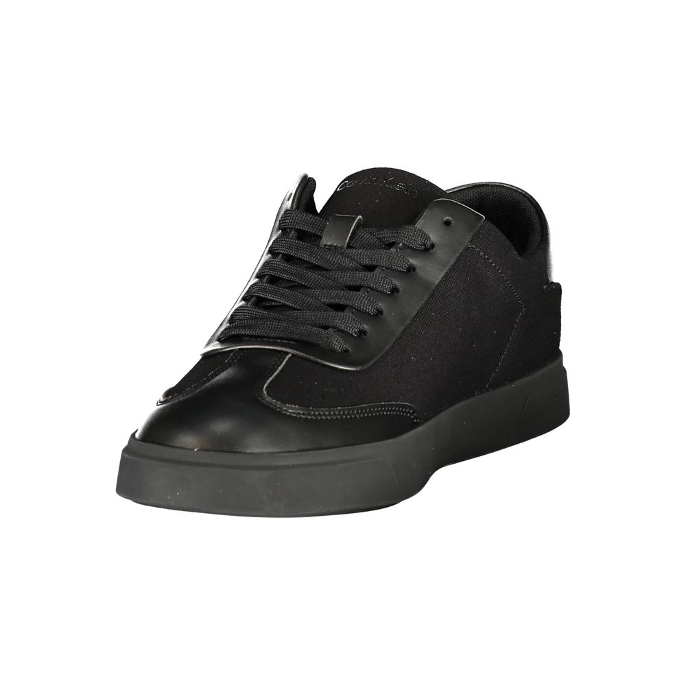 Black Polyester Women Sneaker