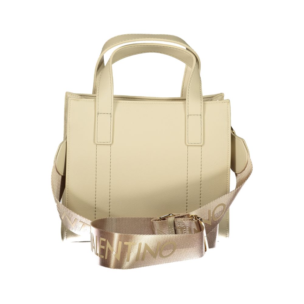 Beige Polyurethane Women's Bag