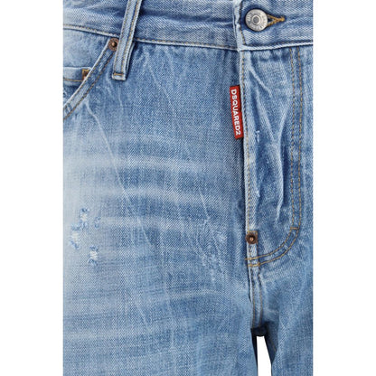 Blue Cotton Relaxed Fit Jeans