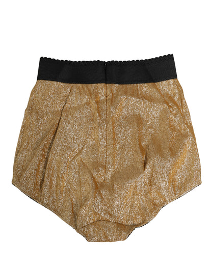 Gold Silk Blend High Waist Girdle Panty Underwear
